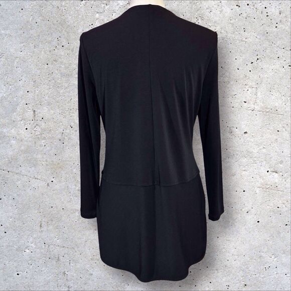 Lauren Ralph Lauren Tunic Key Hole Front Womens Petite Medium PM Black - Picture 4 of 9